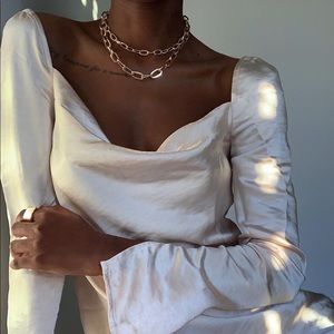 Princess Polly Star Power Mini Dress in Champange